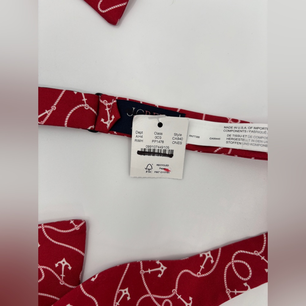 J.Crew Silk bow tie in anchor print - Picture 3 of 4